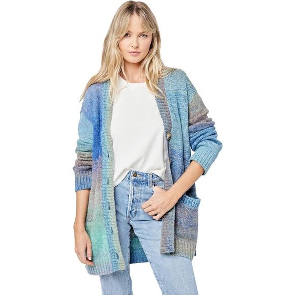 NWT l*space Zoe Beach Ombre Cardigan Sweater Oversized Layer Topper Size M/L - Picture 1 of 7